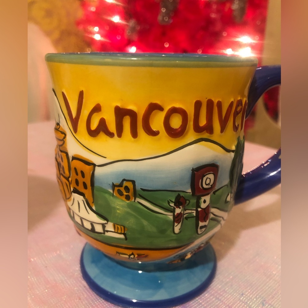 Vancouver Themed Ceramic Mug - Multicolor ,pottery mug with skyline